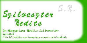 szilveszter nedits business card